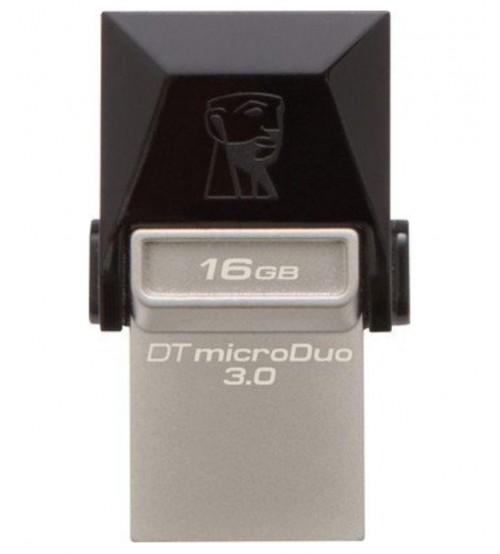 Kingston Data Traveler Micro Duo 3.0 OTG 16 GB Pen Drive, Black & Grey